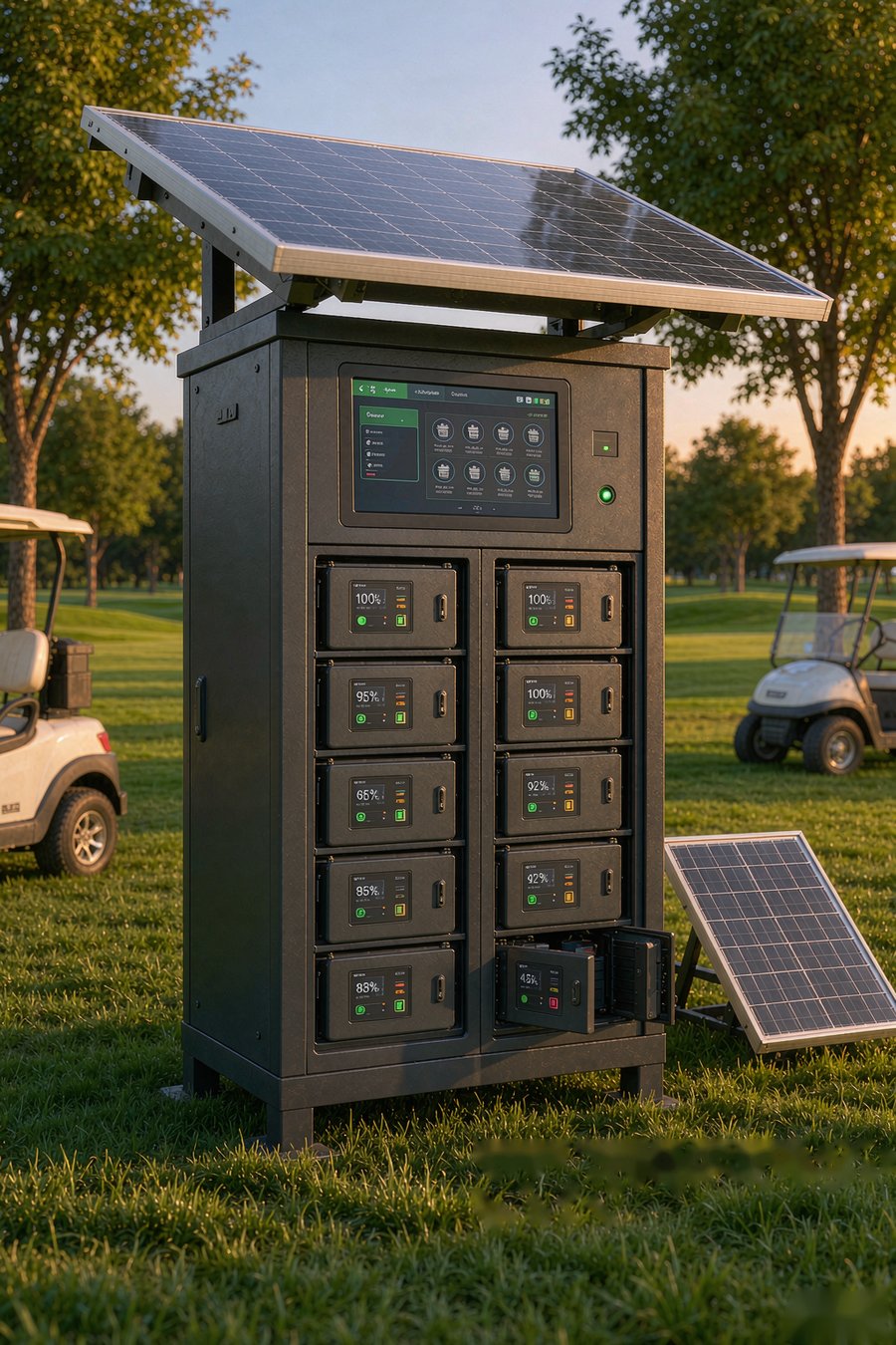 NiceOn solar swapping station on golf course